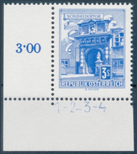 Briefmarke mit Symbolzahl(en)